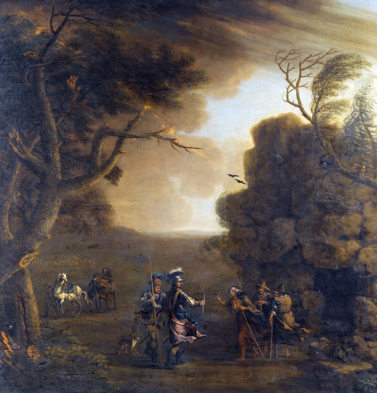 Macbeth och Banquo möter de tre häxorna - av Wootton, John (1686-1765) av John Wootton