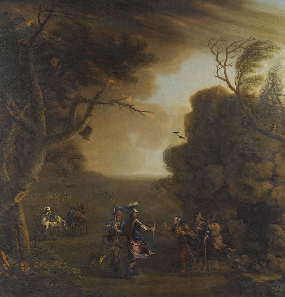 Macbeth och Banquo möter de tre häxorna, 1759 av John Wootton