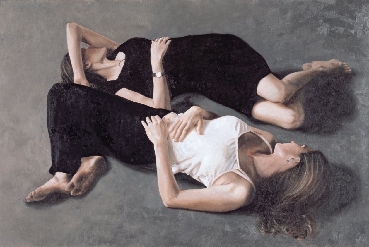 Sisters (olja på dukskiva) av John Worthington