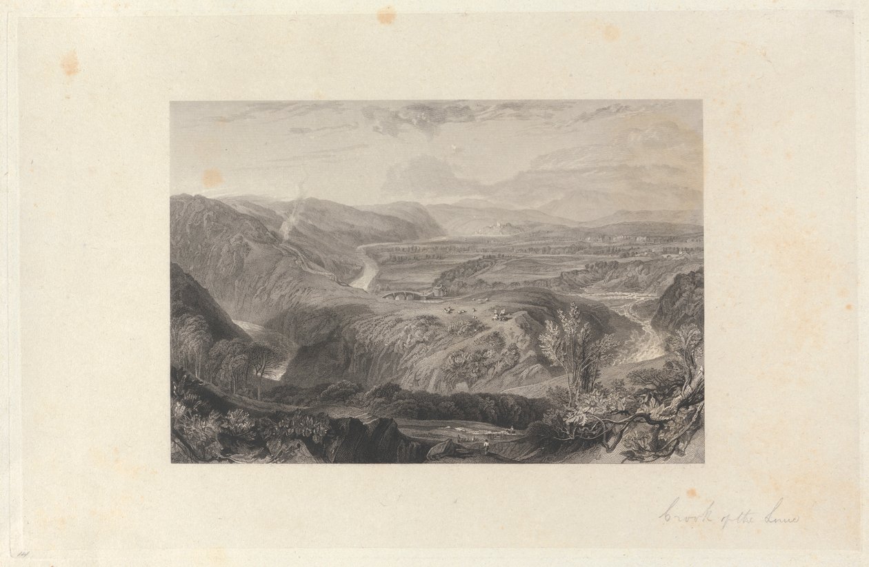 Crook of the Lune, tittar mot Hornby Castle av John Wykeham Archer