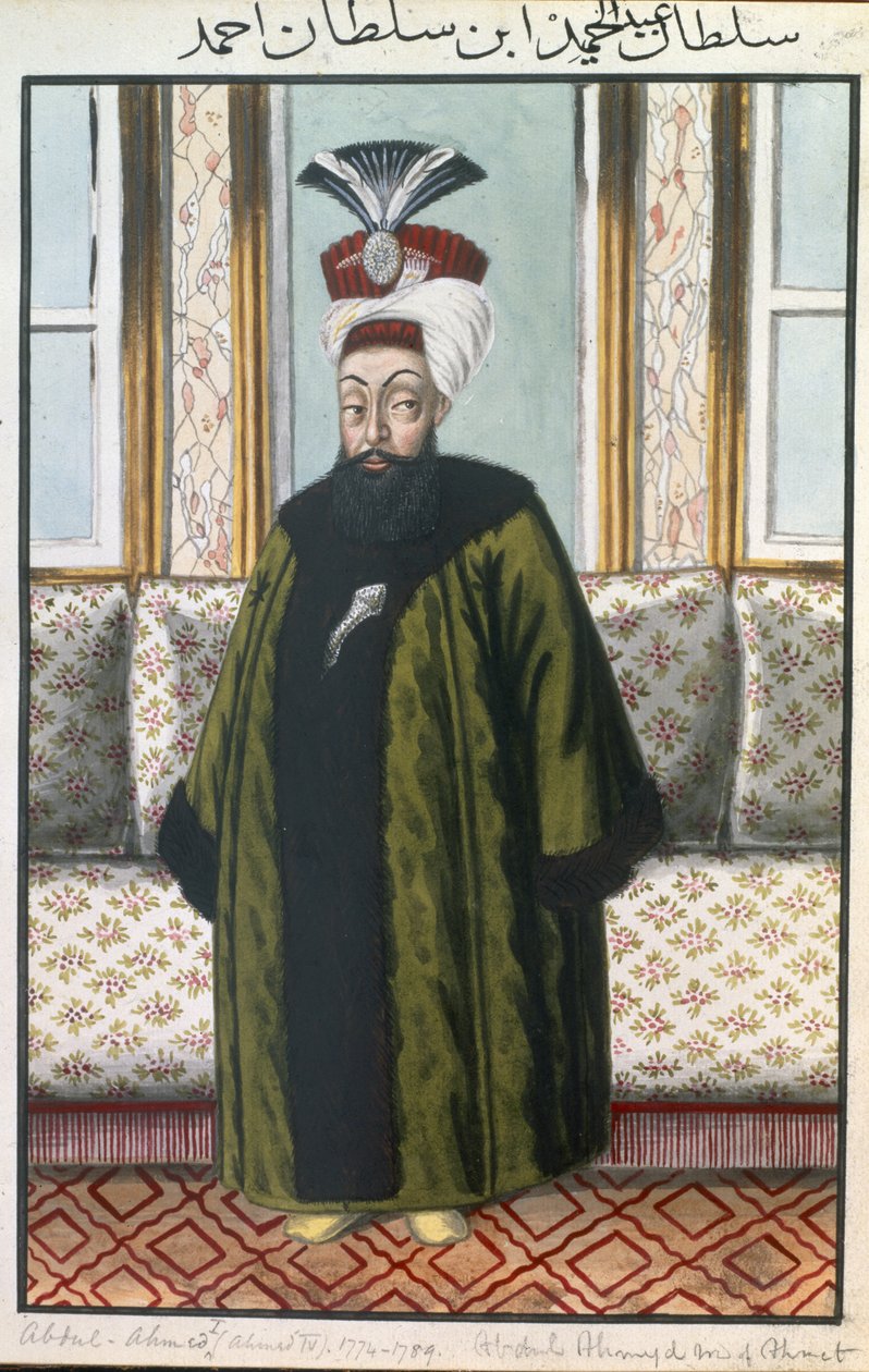 Abdul Hamid I (1725–89) Sultan 1774–89, från ”En serie porträtt av Turkiets kejsare” av John Young