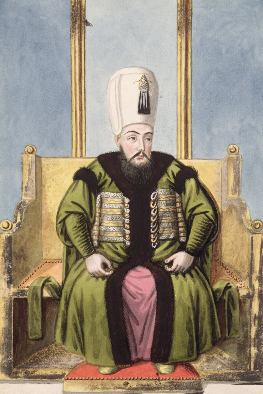 Ahmed I (1590–1617) Sultan 1603–17, från ”En serie porträtt av Turkiets kejsare” av John Young