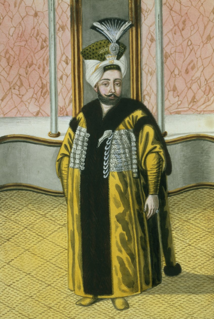 Mustapha IV (1779–1808) Sultan 1807–1808, från ”En serie porträtt av Turkiets kejsare” av John Young