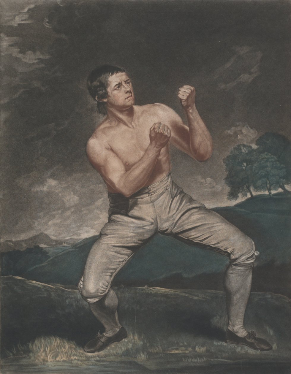Richard Humphreys, den berömda boxaren som aldrig blev erövrad, 1788. av John Young