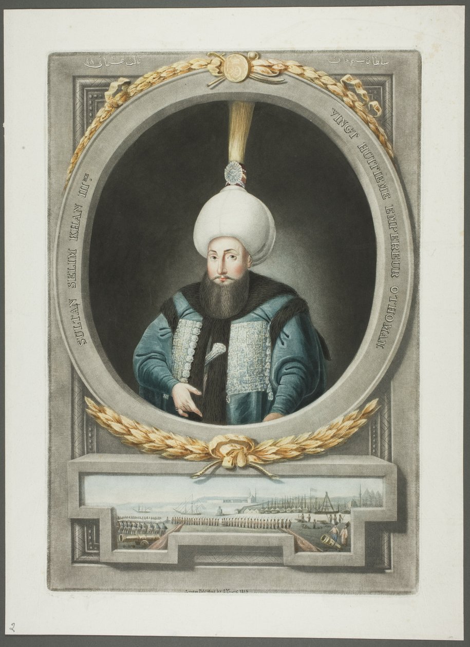Selim Kahn III, från Porträtt av Turkiets kejsare av John Young