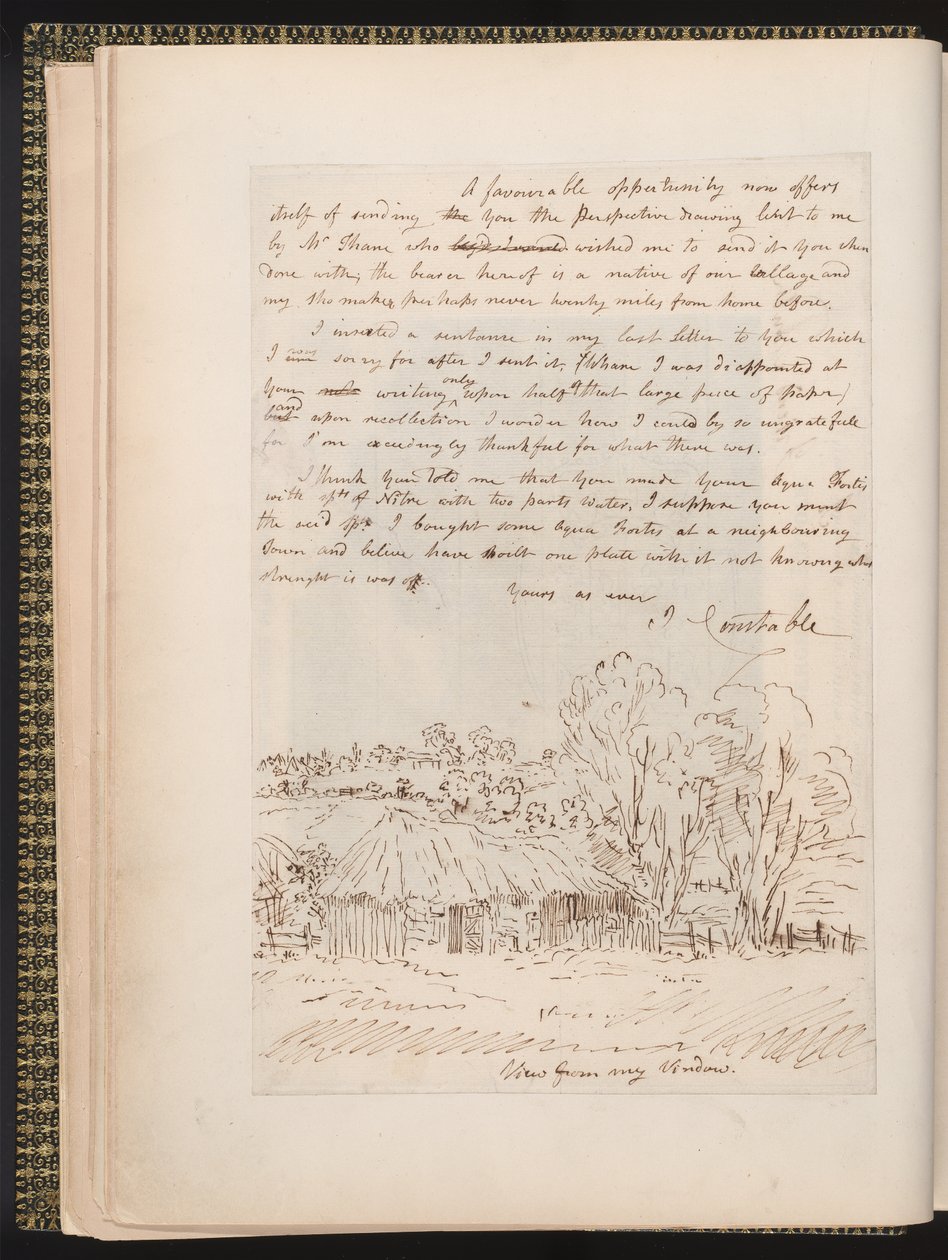 Autografbrev från John Constable till John Thomas Smith, från Memoirs of the Life of John Constable, av Charles Robert Leslie, tryckt av James Carpenter, 1843 av John Constable