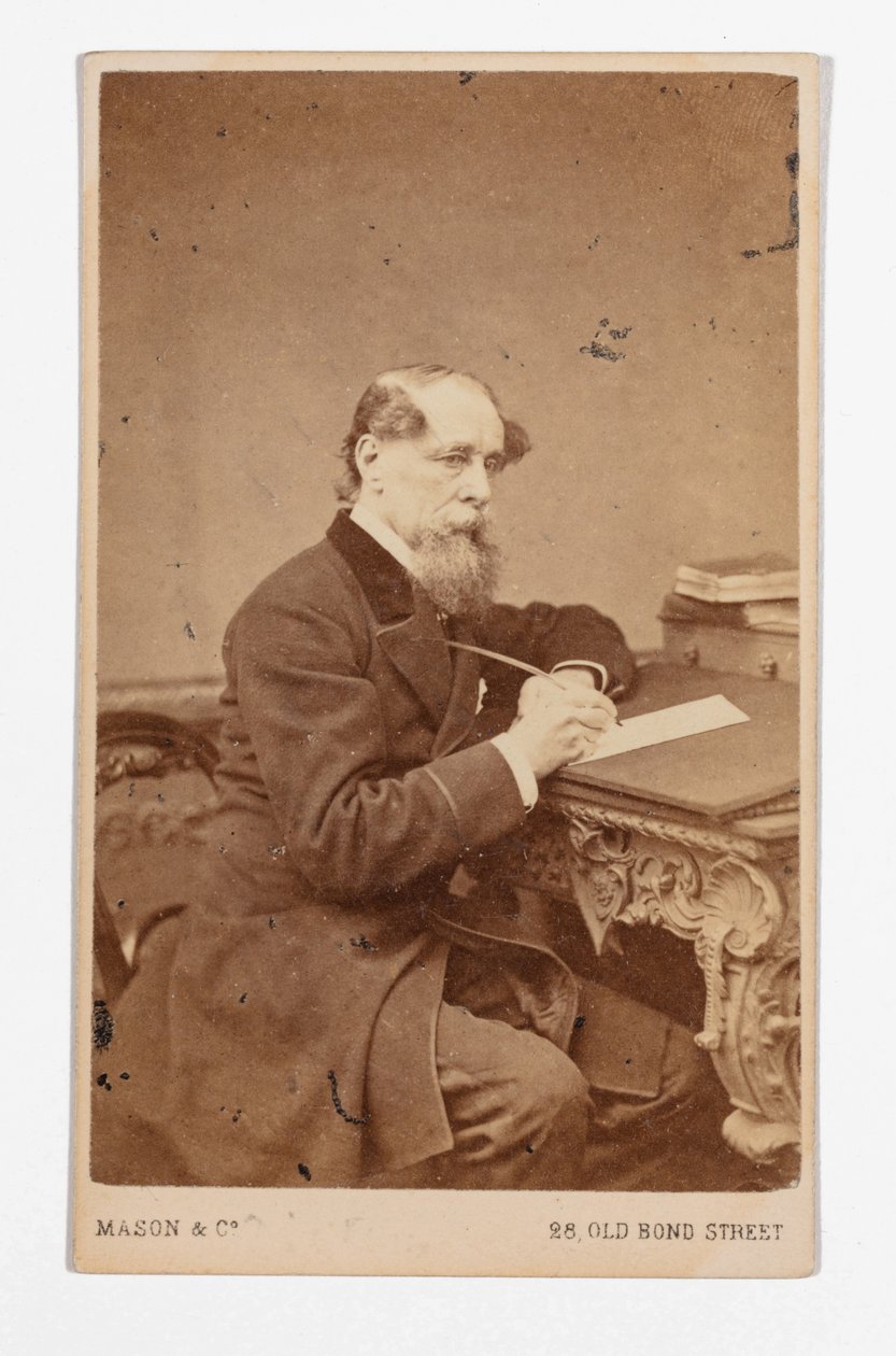 Carte-de-visite av Charles Dickens, av John & Charles Watkins av John and Charles Watkins