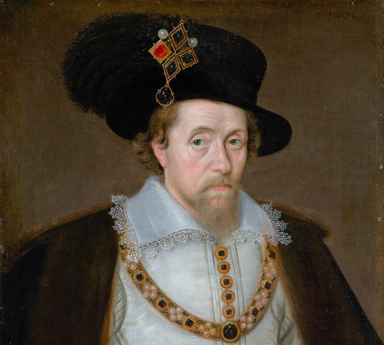 James VI och I, 1566 - 1625, kung av Skottland 1567 - 1625, kung av England och Irland 1603 - 1625 av John de Critz
