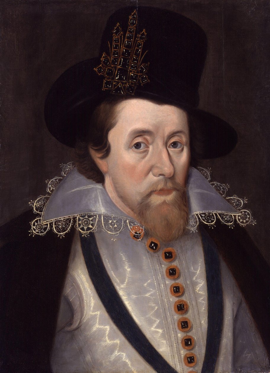 Kung James I av England och VI av Skottland av John de Critz