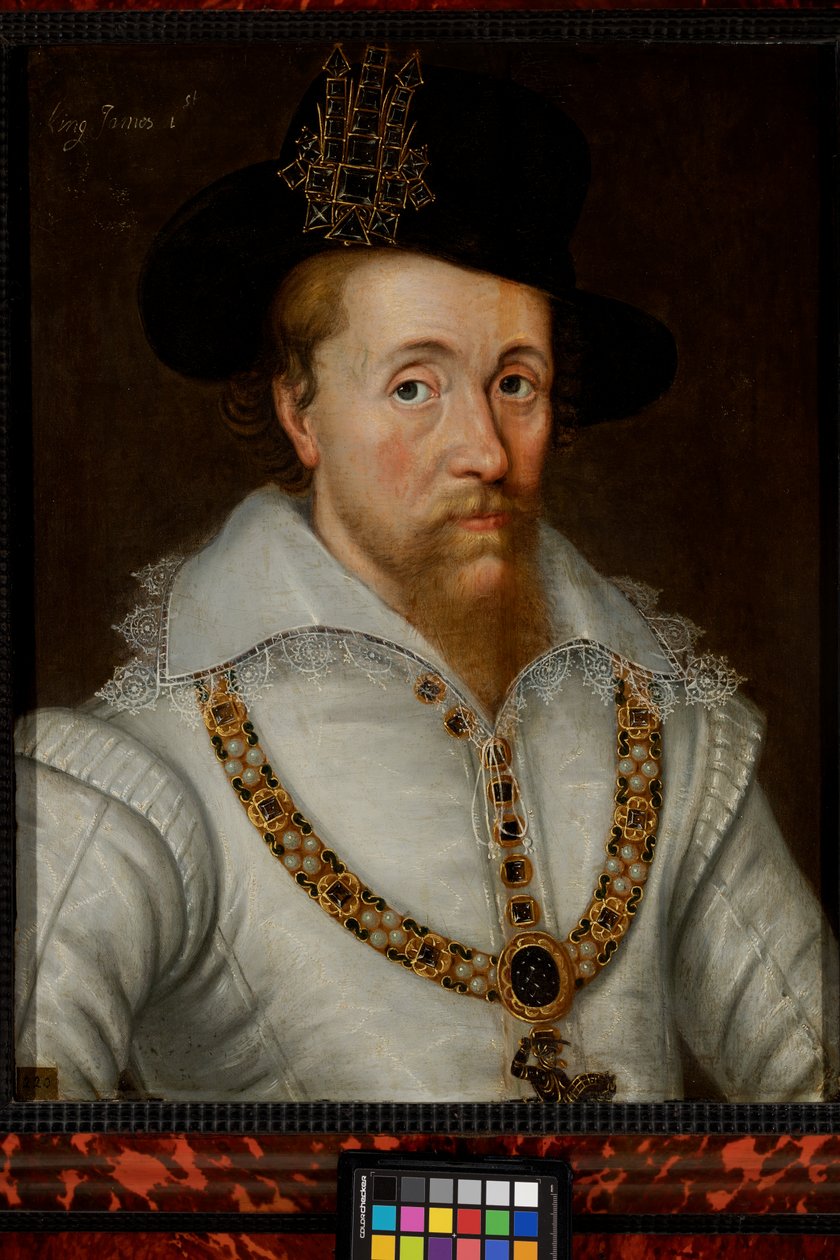 James I & VI (1556-1625) av John de the Elder (studio of) Critz