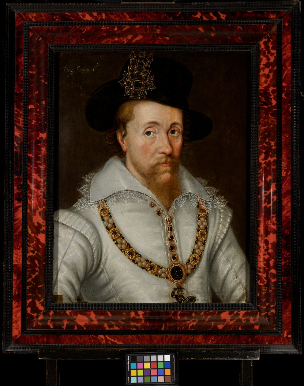 James I & VI (1556-1625) av John de the Elder (studio of) Critz