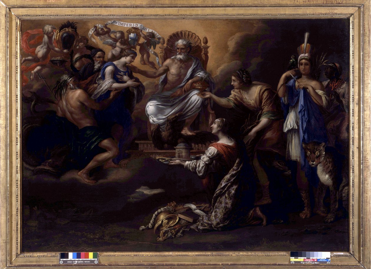 Marseille skyddad av gudarna eller Marseilles apoteos av John the Baptist of Beadan