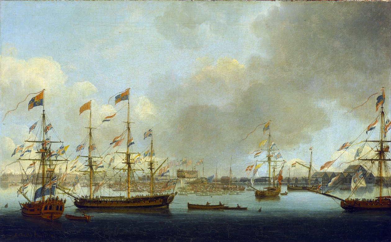 HMS "Alexander" sjösattes i Deptford, England, 1778, ett 74-kanoners krigsfartyg som deltog i slaget vid Nilen (eller slaget vid Aboukir, 1798) av John the Elder Cleveley