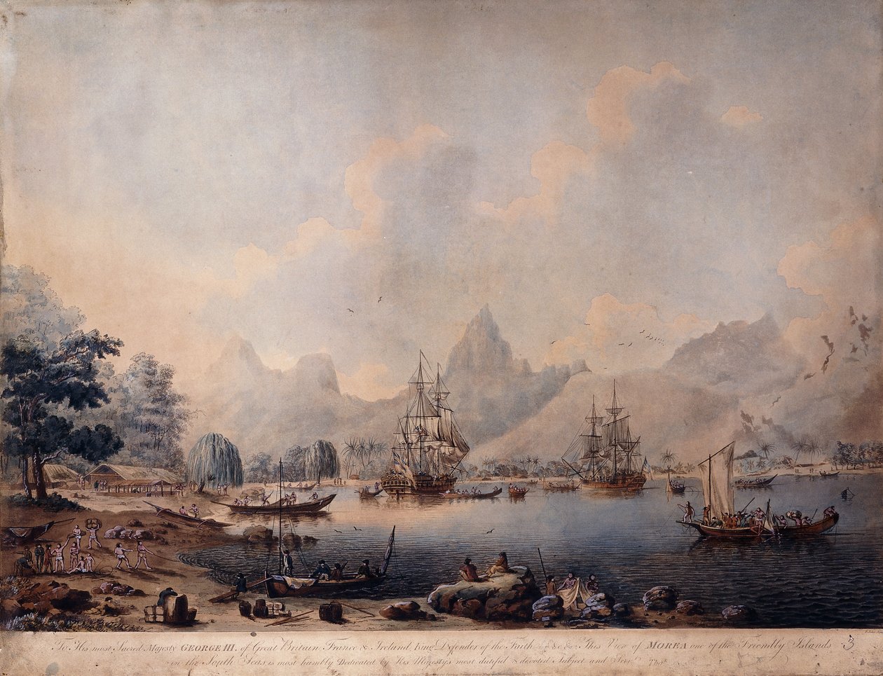 Utsikt över Moorea, 1787 av John the Younger Cleveley