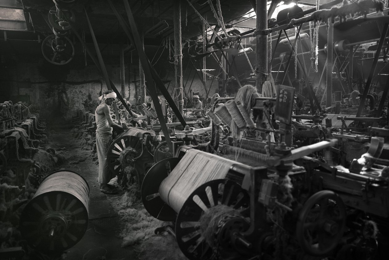 Jutefabrik, Kolkata, Indien, 2017 (foto) av Jon Nicholson
