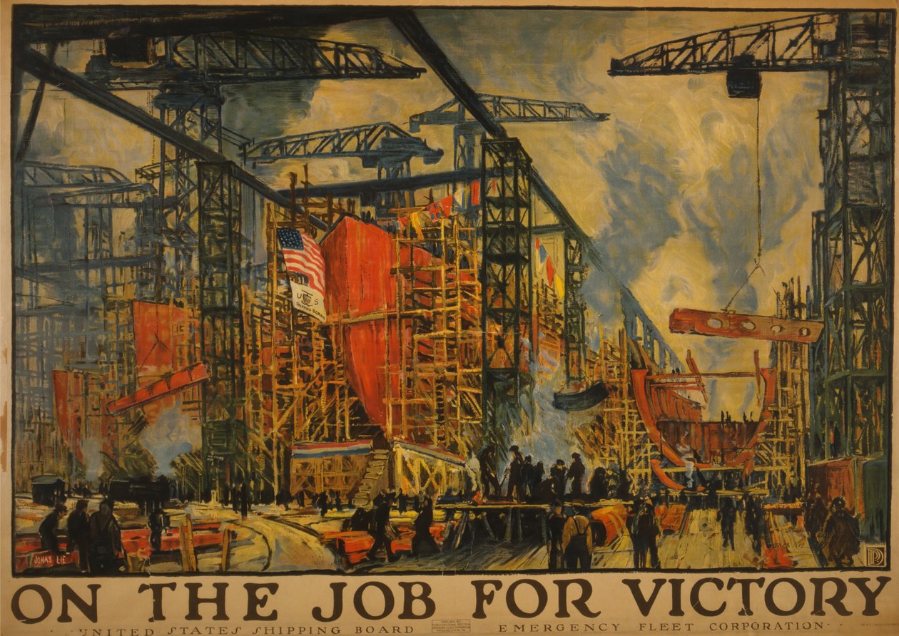 På jobbet för segern, 1918 av Jonas Lie