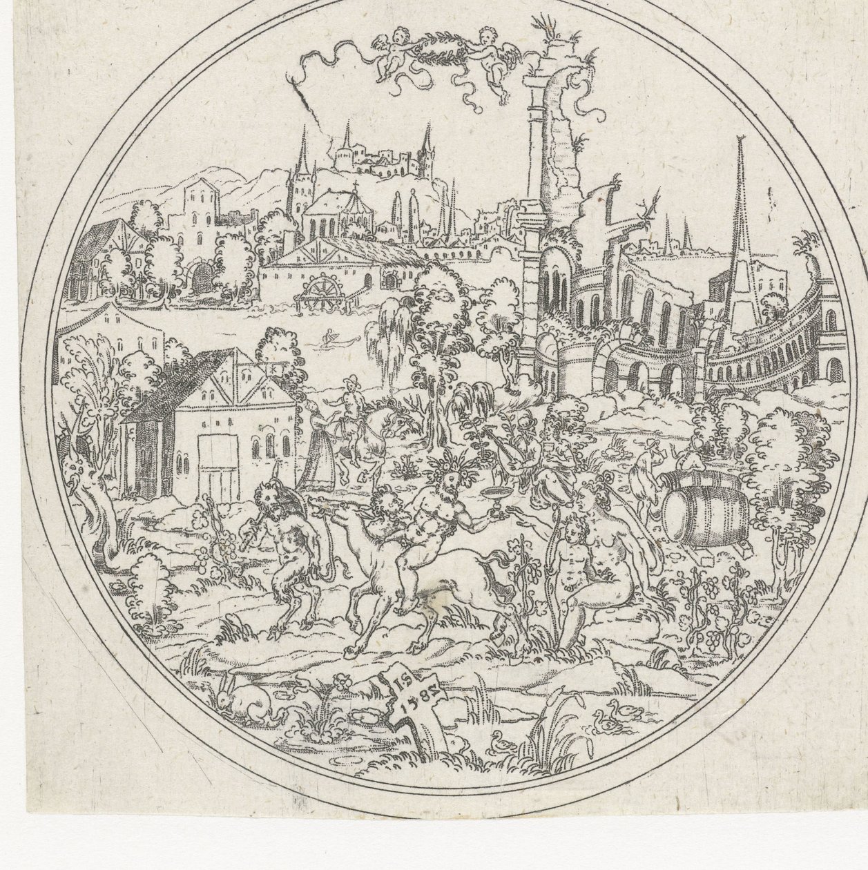 Silenus Bottoms of Bowls: Landscapes with bibliska och mytologiska skildringar (serietitel) av Jonas Silber