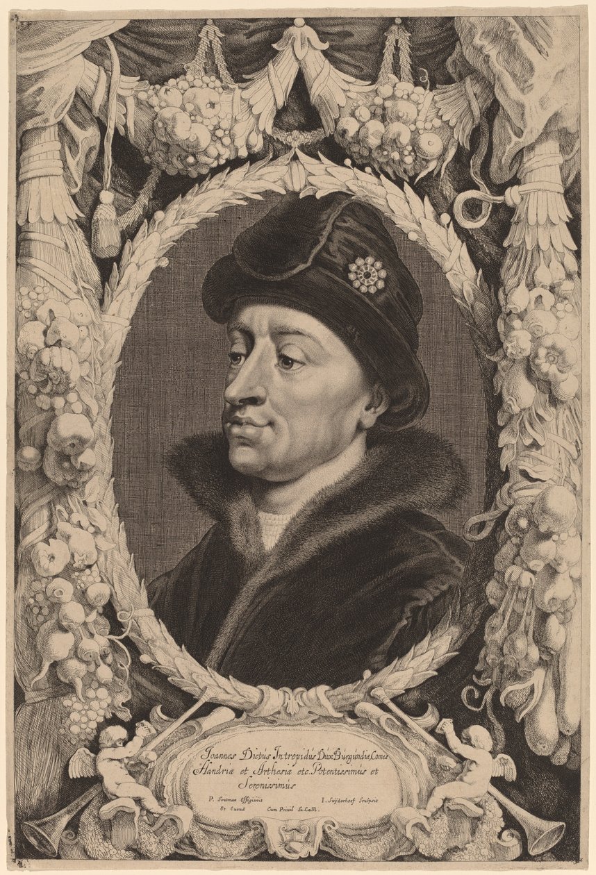 Johannes den orädde, hertig av Bourgogne av Jonas Suyderhoff after Pieter Claesz Soutman