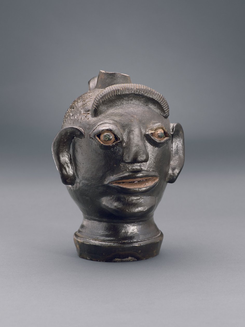 Kanna (i form av ett människohuvud), 1810-40 (stengods) av Jonathan Fenton
