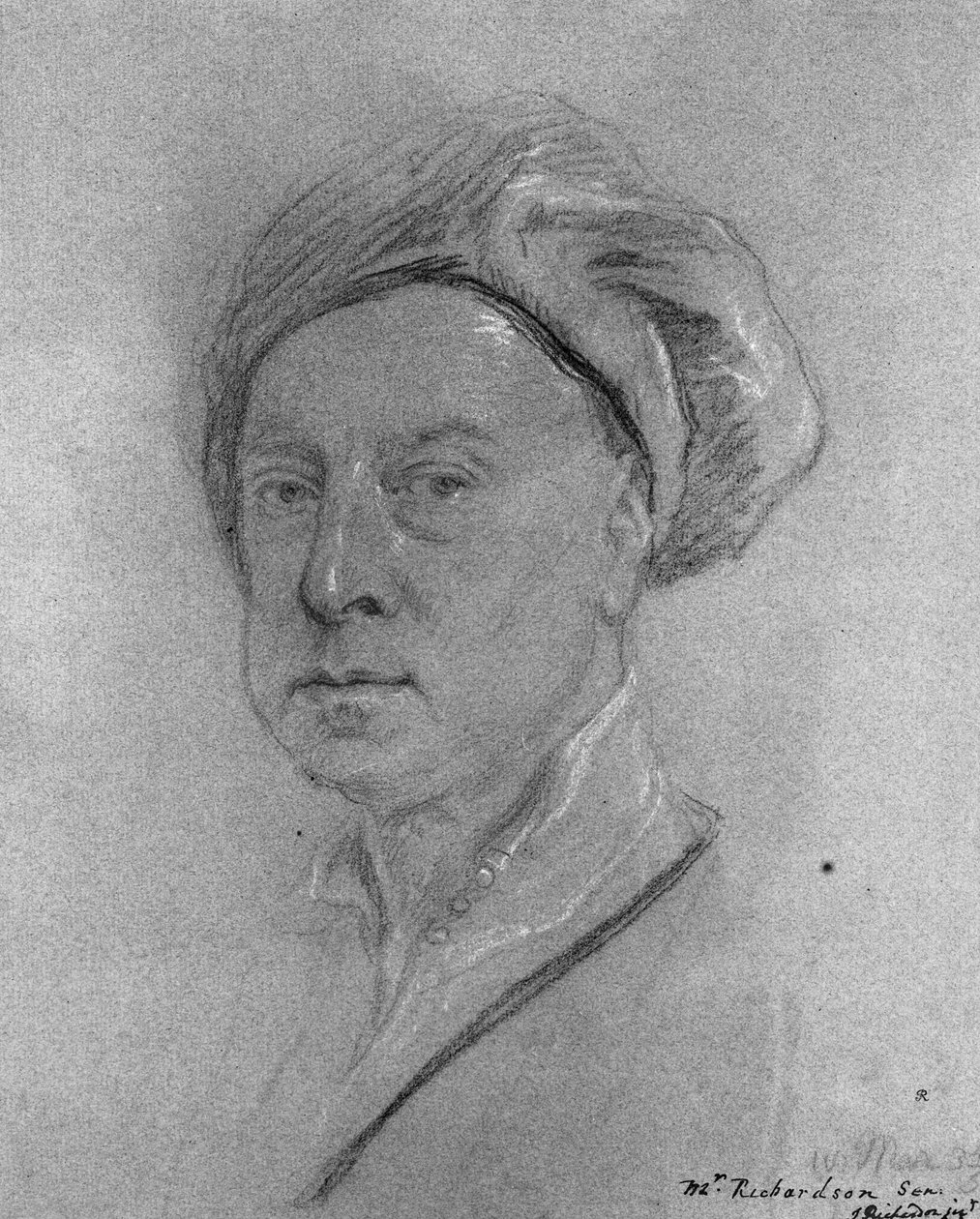 Självporträtt, 1734-35 (krita på papper) av Jonathan Richardson