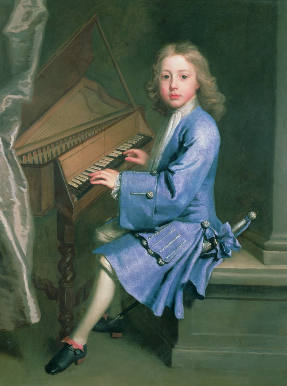 Garton Orme sittande vid Spinet, ca 1707 av Jonathan Richardson