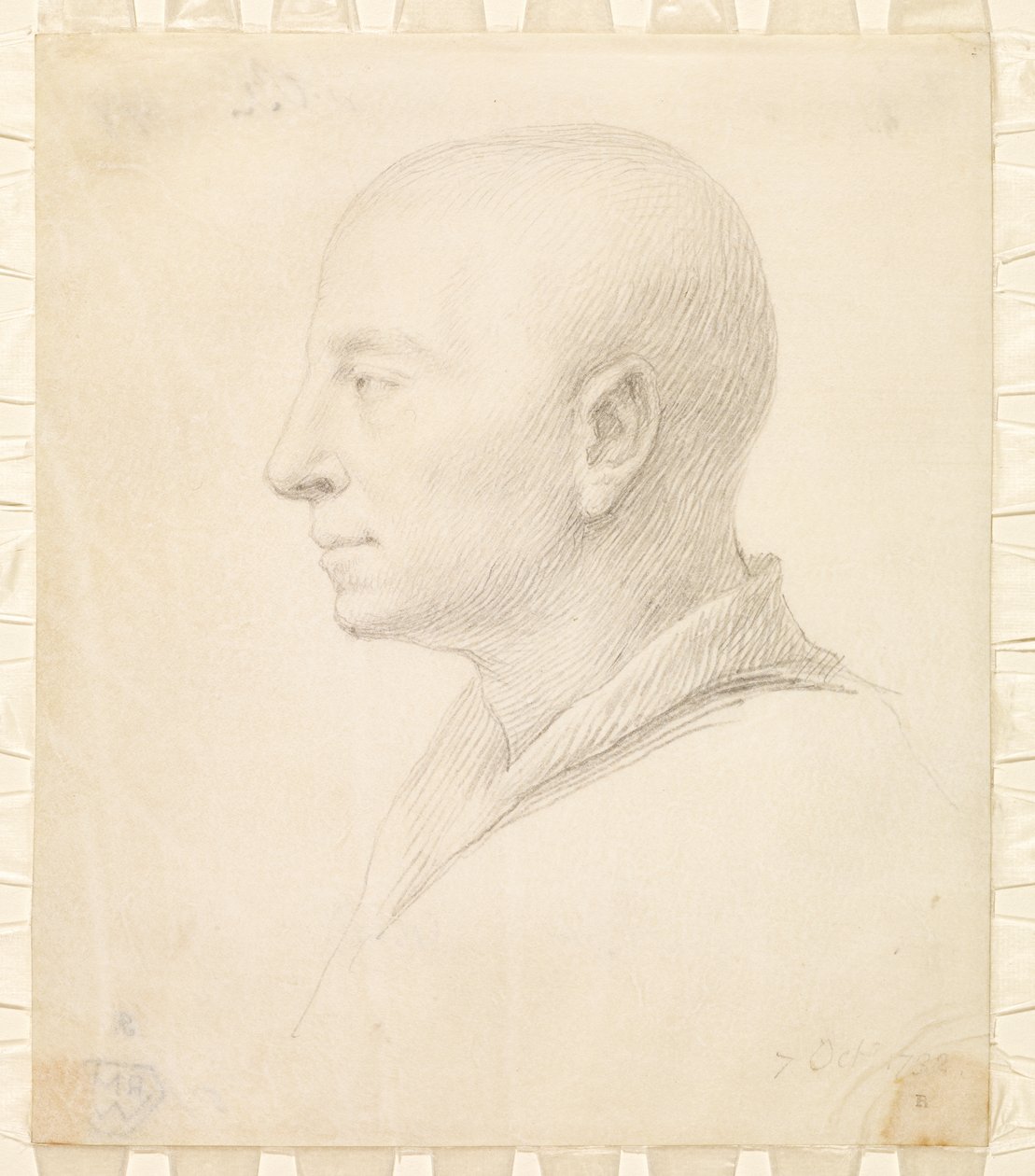 Självporträtt i profil, 7 oktober 1732 av Jonathan Richardson