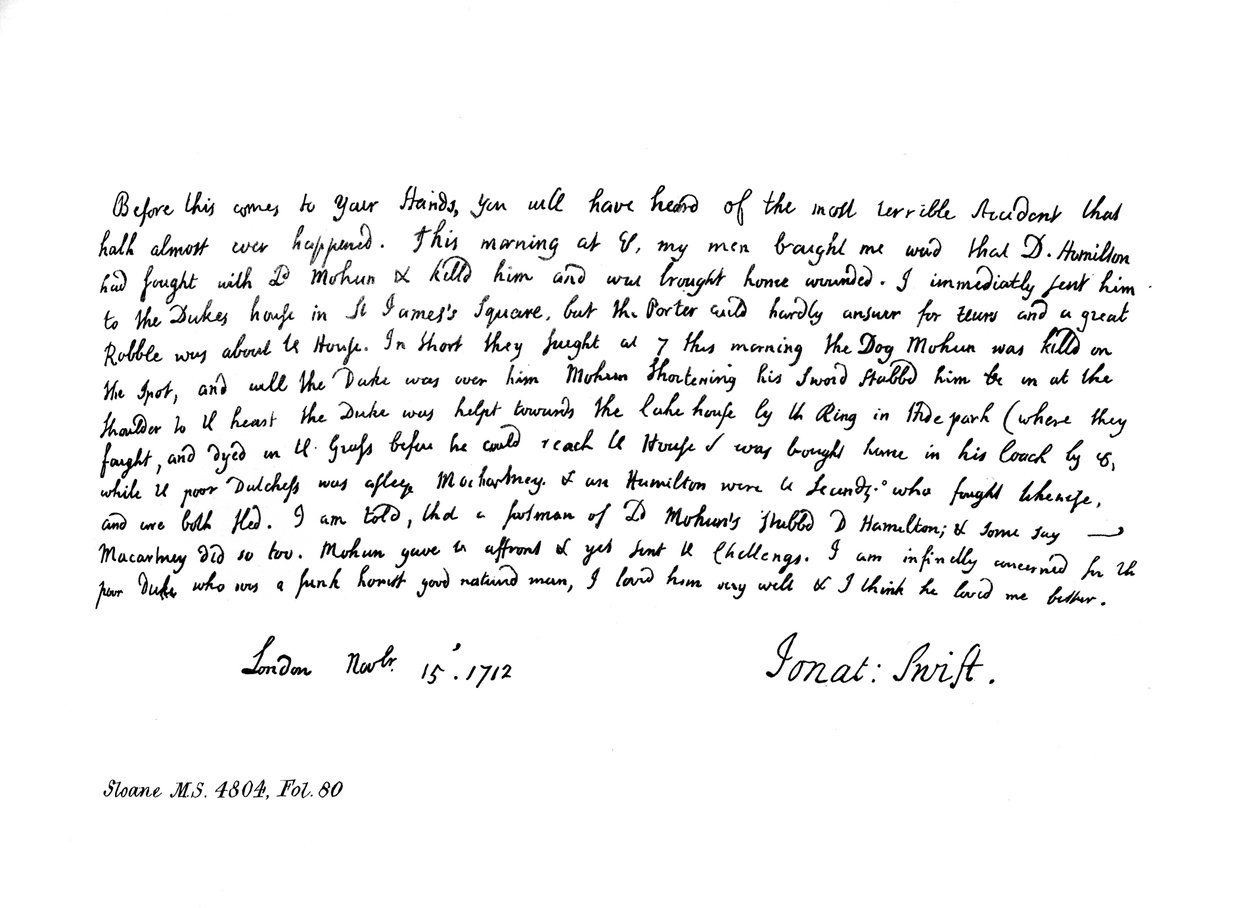 Utdrag ur Dean Swifts journal, adresserad till Mrs Dingley, 1712, 1840 av Jonathan Swift