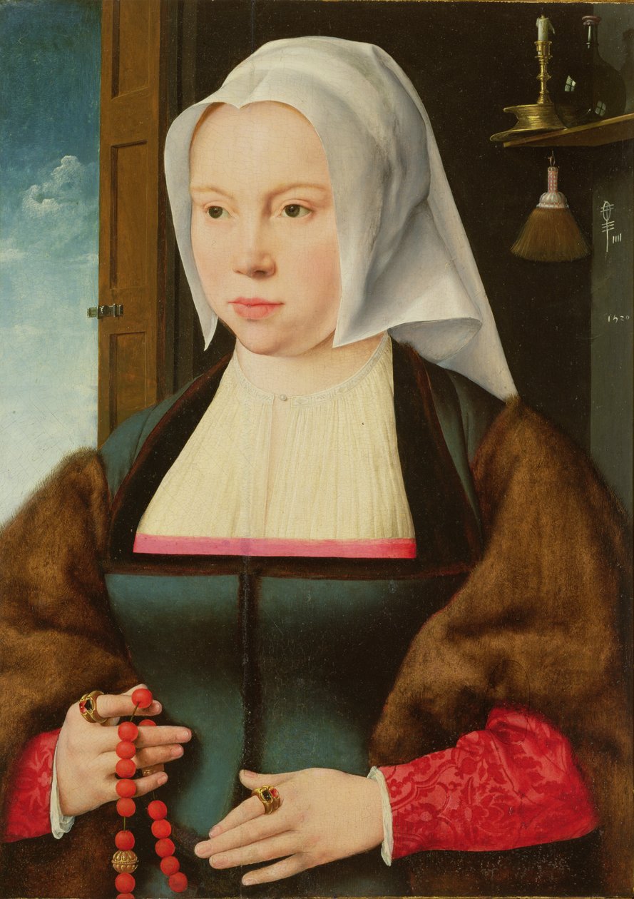 Porträtt av en okänd kvinna, 1527 av Joos van Cleve