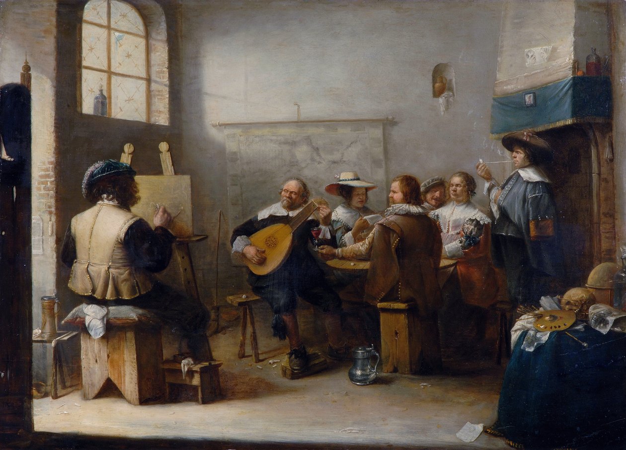Målarens ateljé av Joos van Craesbeeck