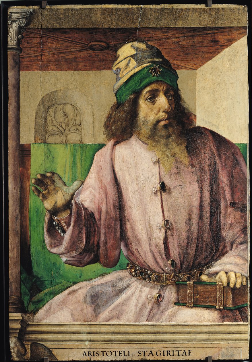 Porträtt av Aristoteles (384-322 f.Kr.), c.1475 av Joos van Gent