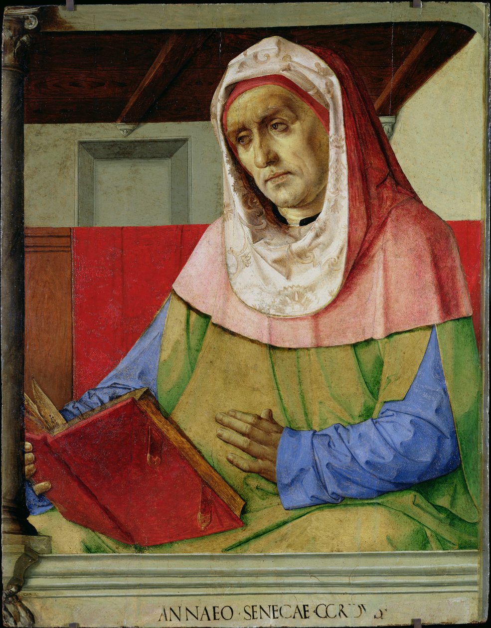 Porträtt av Seneca (2 f.Kr. - 65 e.Kr.) ca 1475 av Joos van Gent