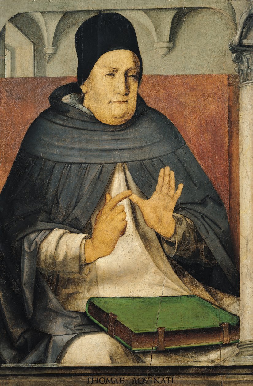 Porträtt av den helige Thomas av Aquino (1225-74) c.1475 av Joos van Gent