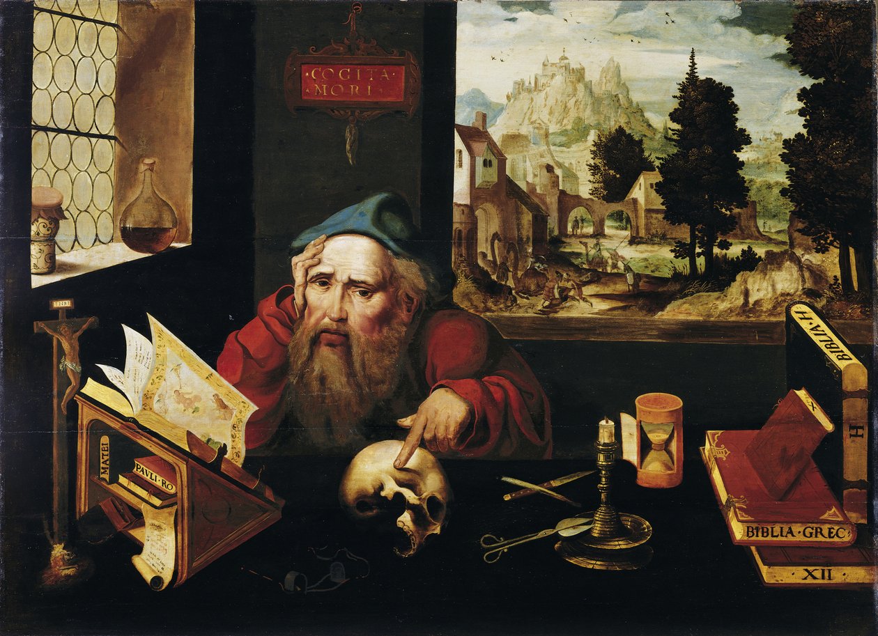 Den helige Hieronymus i sin cell, 1520-talet av Joos van Cleve
