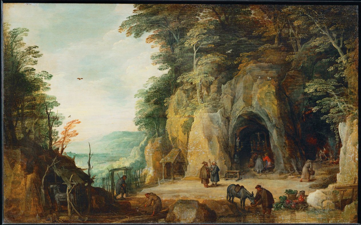 Munkarnas eremitage i klipporna ... av Joos de (follower of) Momper