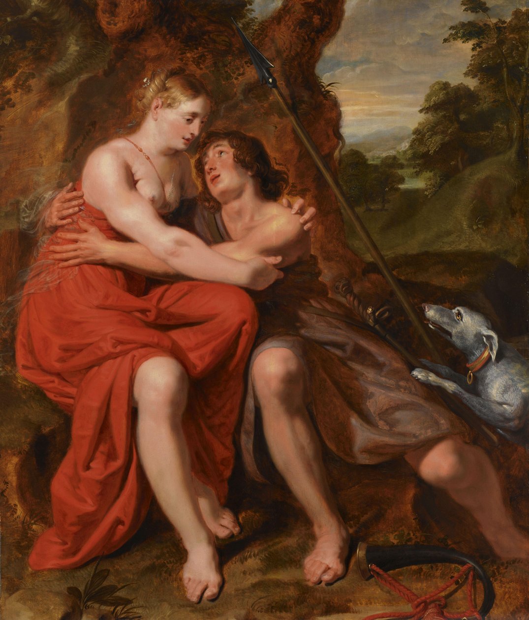 Venus och Adonis av Joos de Pape