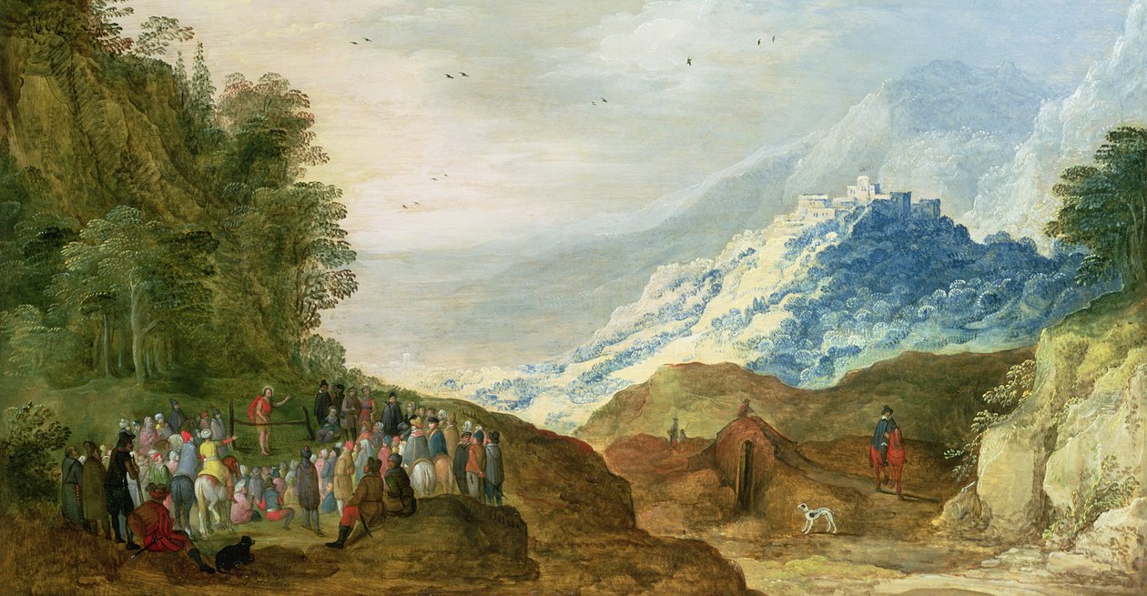 Bergspredikan (figurer möjligen av Hans Jordaens) av Joos or Josse de Momper