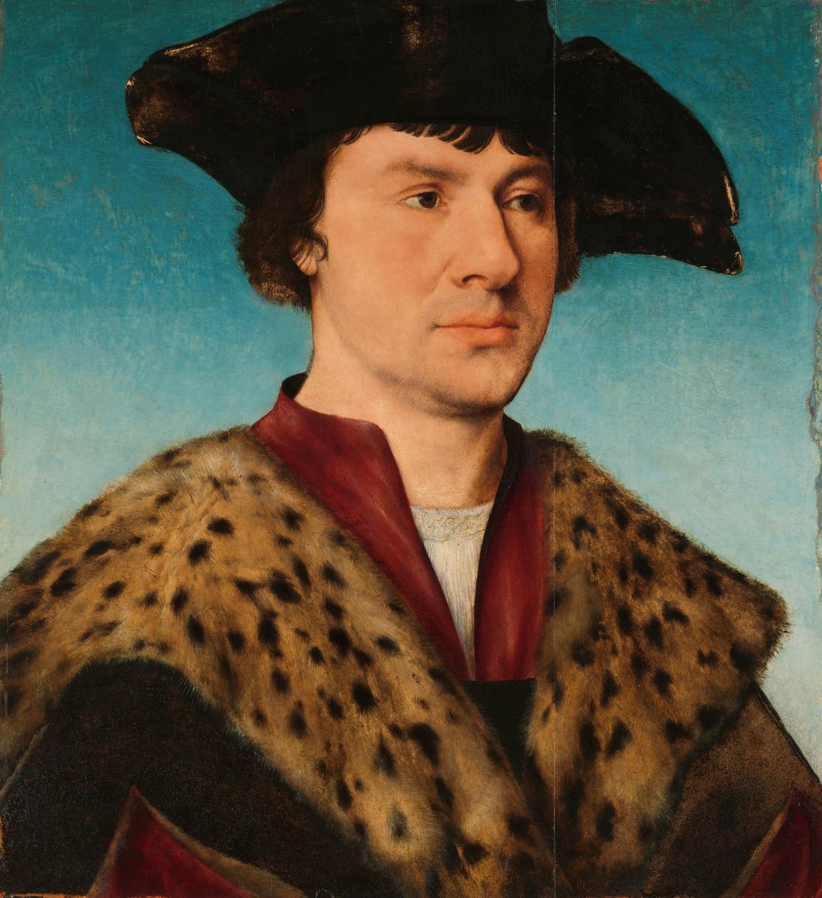 Porträtt av en man av Joos van Cleve (workshop of)