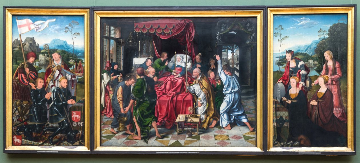 Altartavla med Marias död av Joos van Cleve