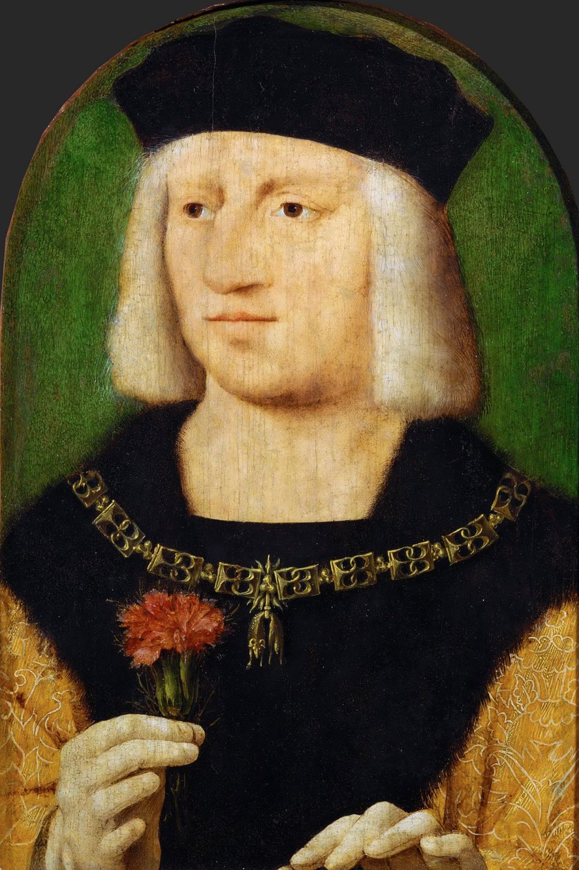 Tidig nederländsk konst: Porträtt av kejsar Maximilian I (1459-1519) par Cleve, Joos van (ca 1485-1540), ca 1508. Olja på trä, 28,5x22,3. Konsthistoriska museet, Vienne av Joos van Cleve
