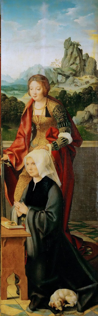 Tidig nederländsk konst: med donator (bevingat altare, höger panel) av Cleve, Joos van (ca 1485-1540), ca 1530. Olja på trä, 94,5x30. Konsthistoriska museet, Vienne av Joos van Cleve