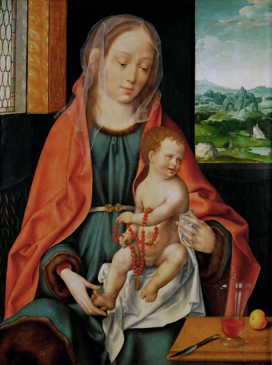 Tyska: Maria mit Kind Jungfru med barn av Joos van Cleve
