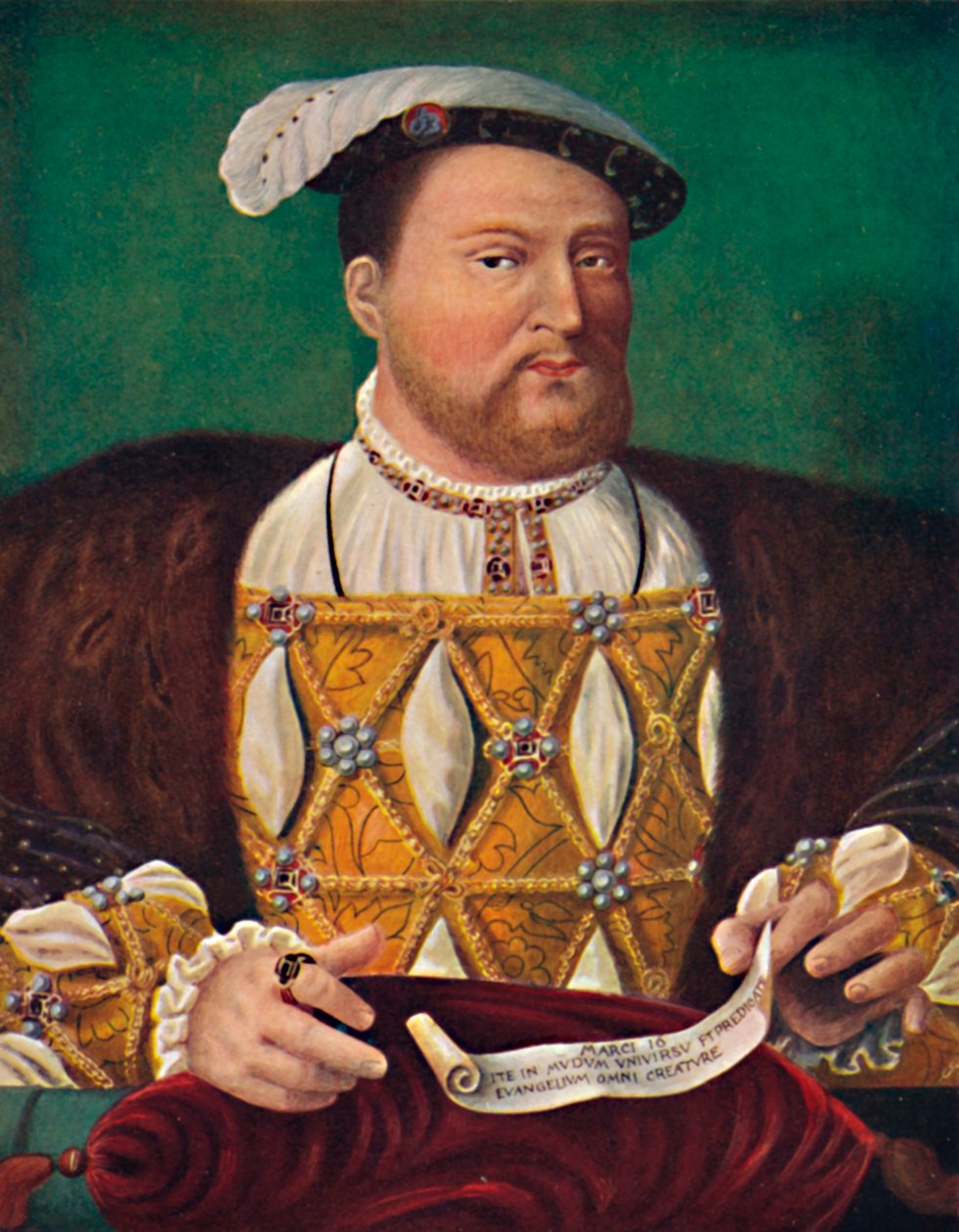 Porträtt av Henry VIII Hampton Court Palace, c1530, 1903 av Joos van Cleve