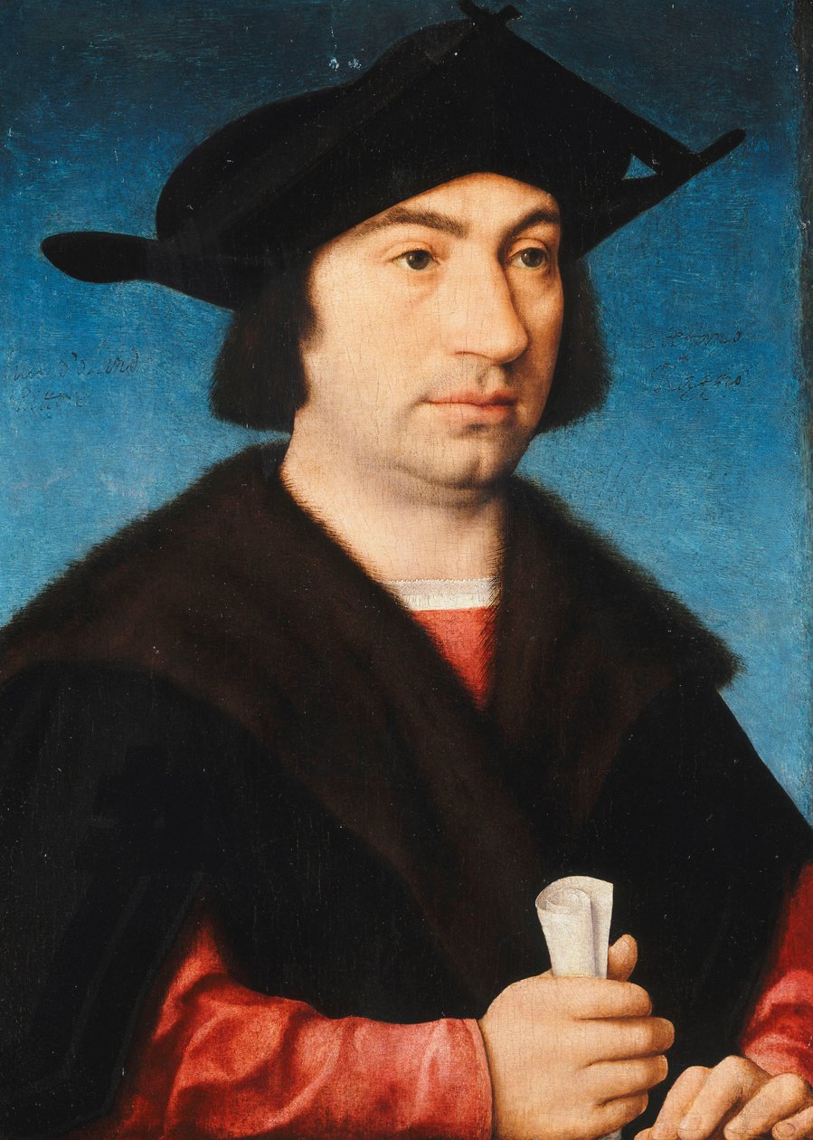 Porträtt av Stefano Raggio, halvlångt, av Joos van Cleve