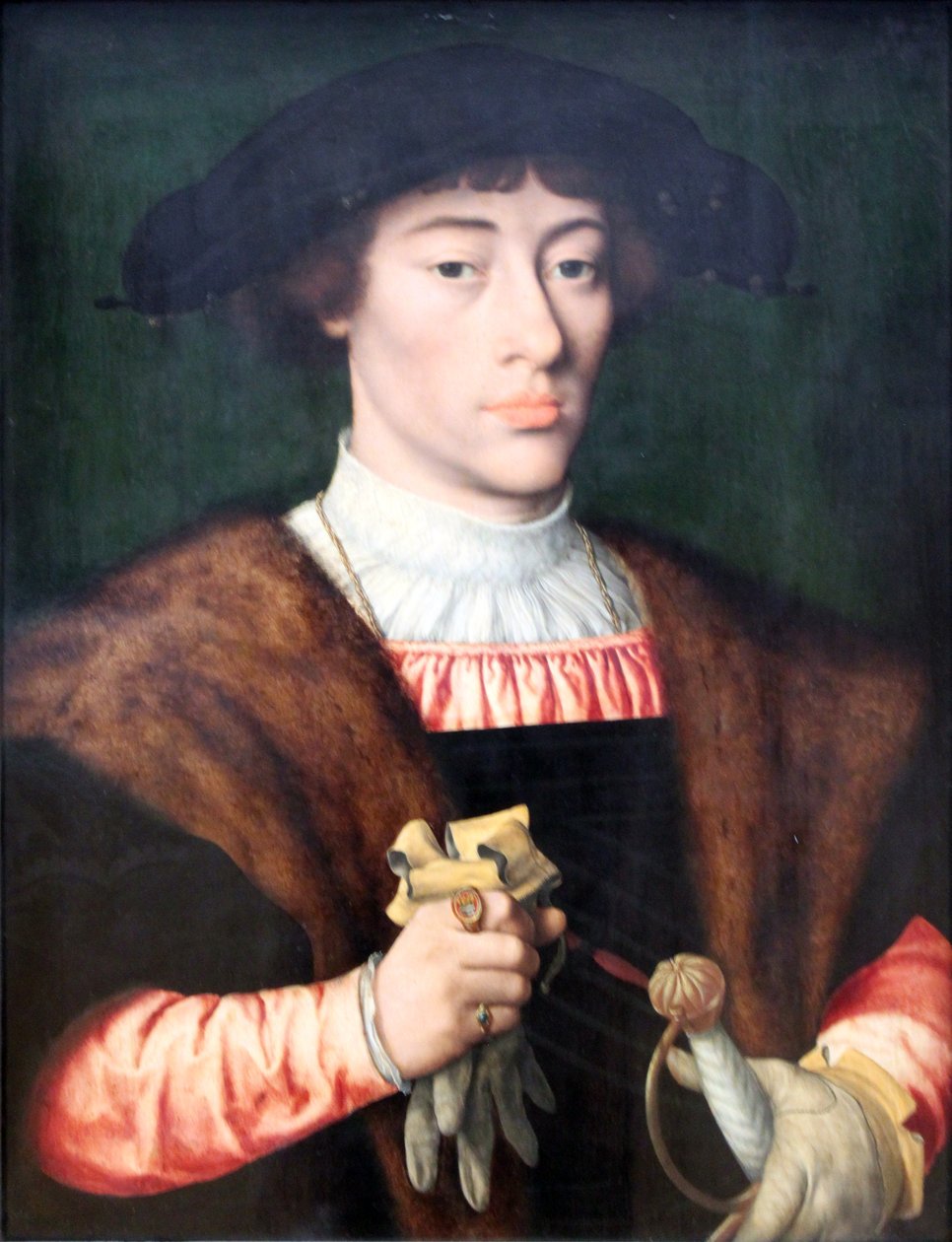 Porträtt av en ung man av Joos van Cleve
