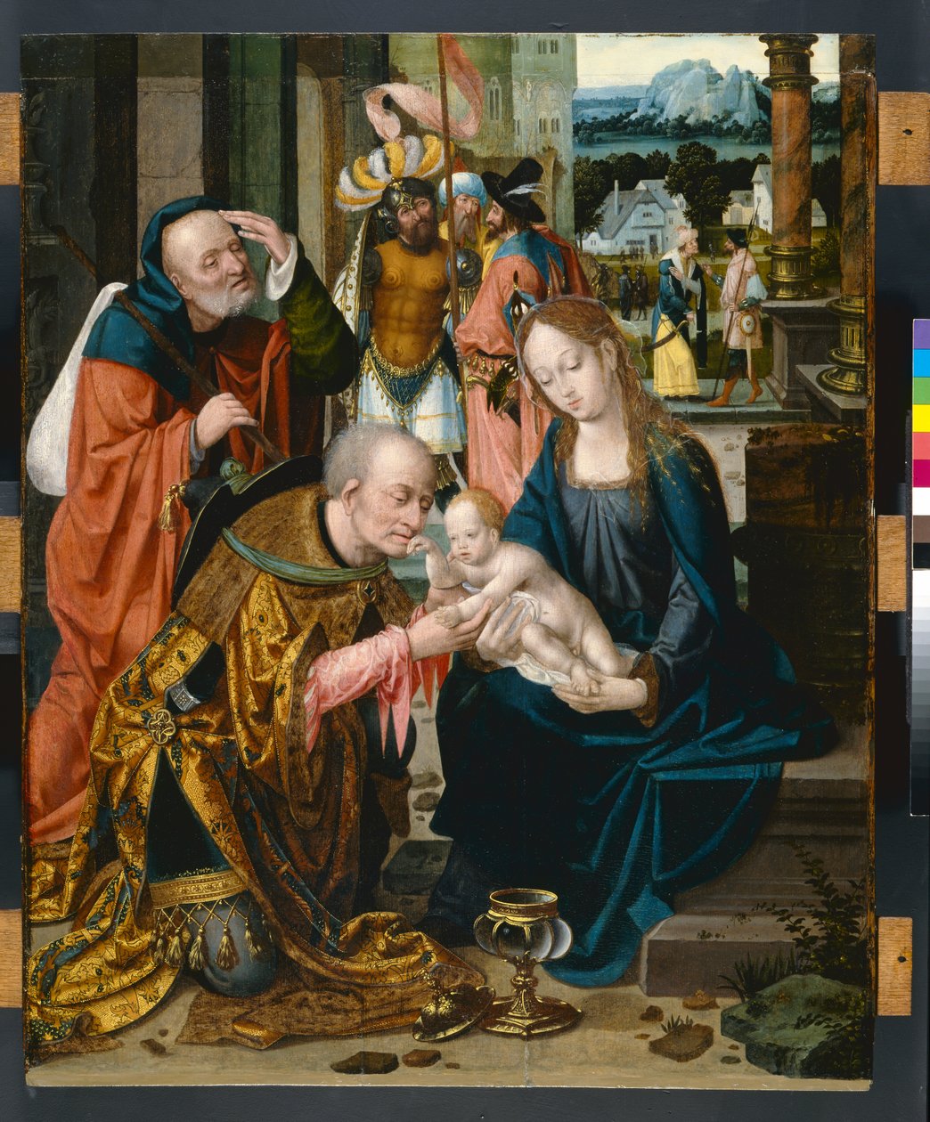 Tillbedjan av kungarna av Joos van Cleve