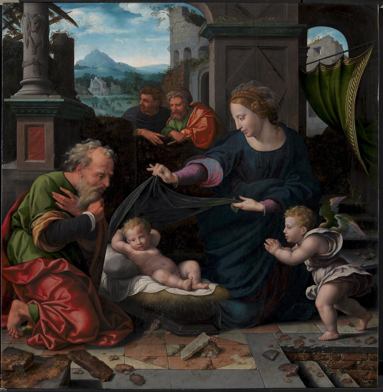 Den heliga familjen av Joos van Cleve
