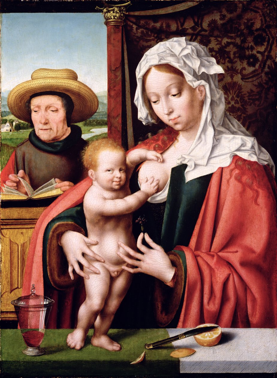 Den heliga familjen, ca 1520 av Joos van Cleve