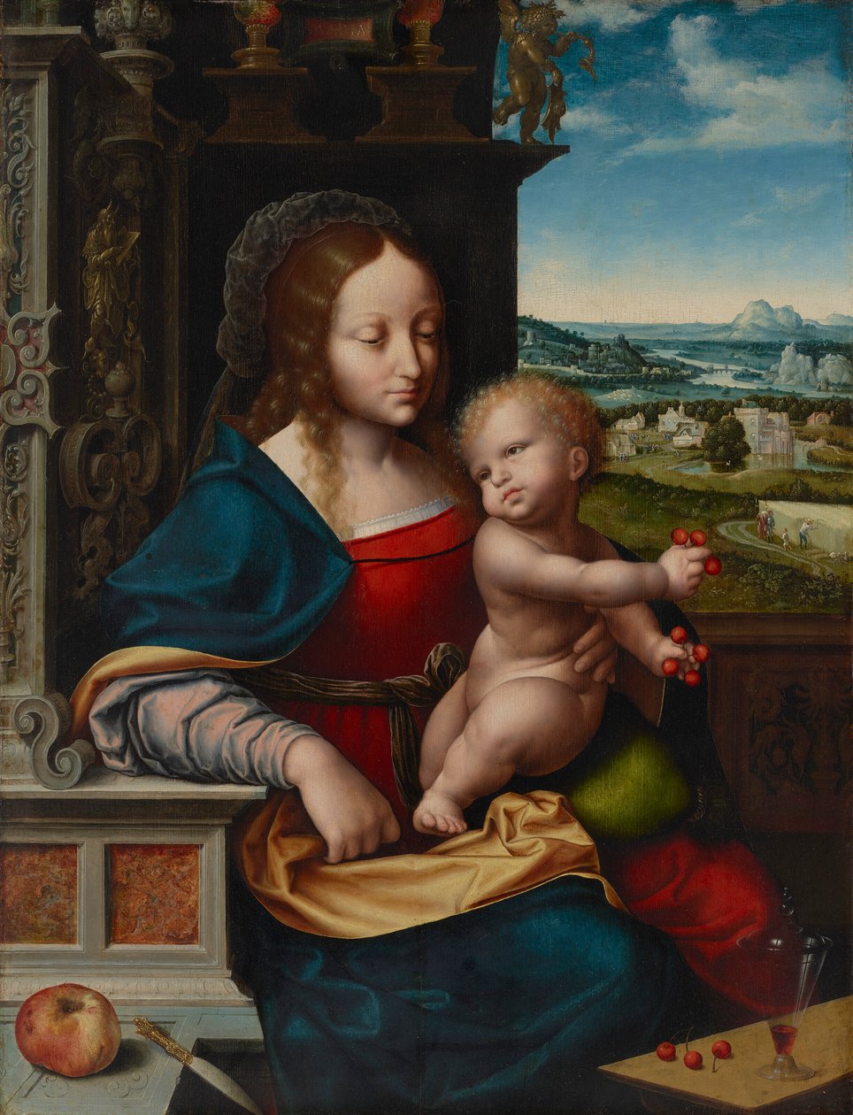 Körsbärens madonna av Joos van Cleve
