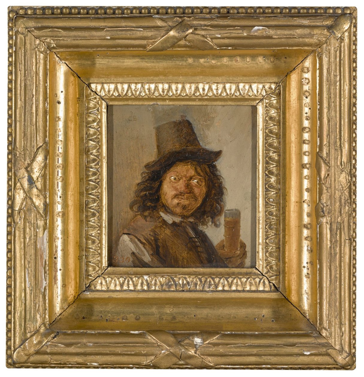 Porträtt av en man som håller i en drink av Joos van Craesbeeck