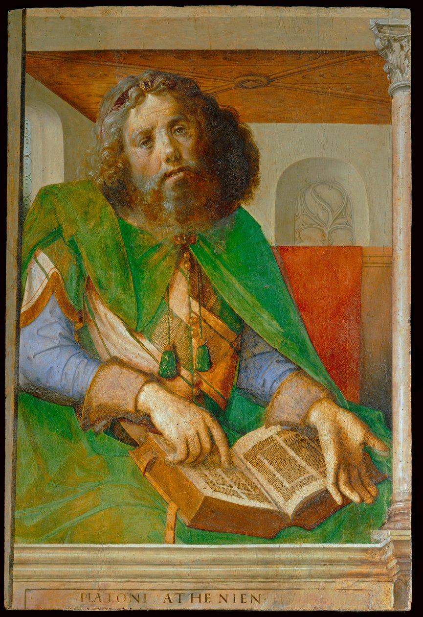 Platon, grekisk filosof ... av Joos van Gent (fl.1460 75)